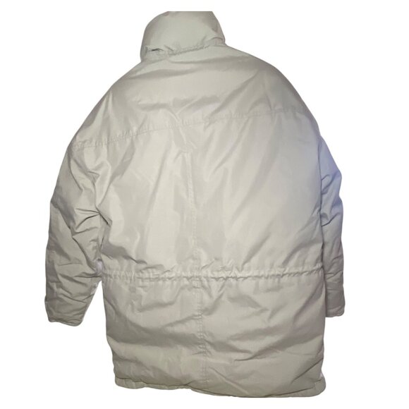 Eddie Bauer Mens Goosedown Coat / Parka Beige Size S Warm Cozy Winter *NO HOOD* - Picture 2 of 11